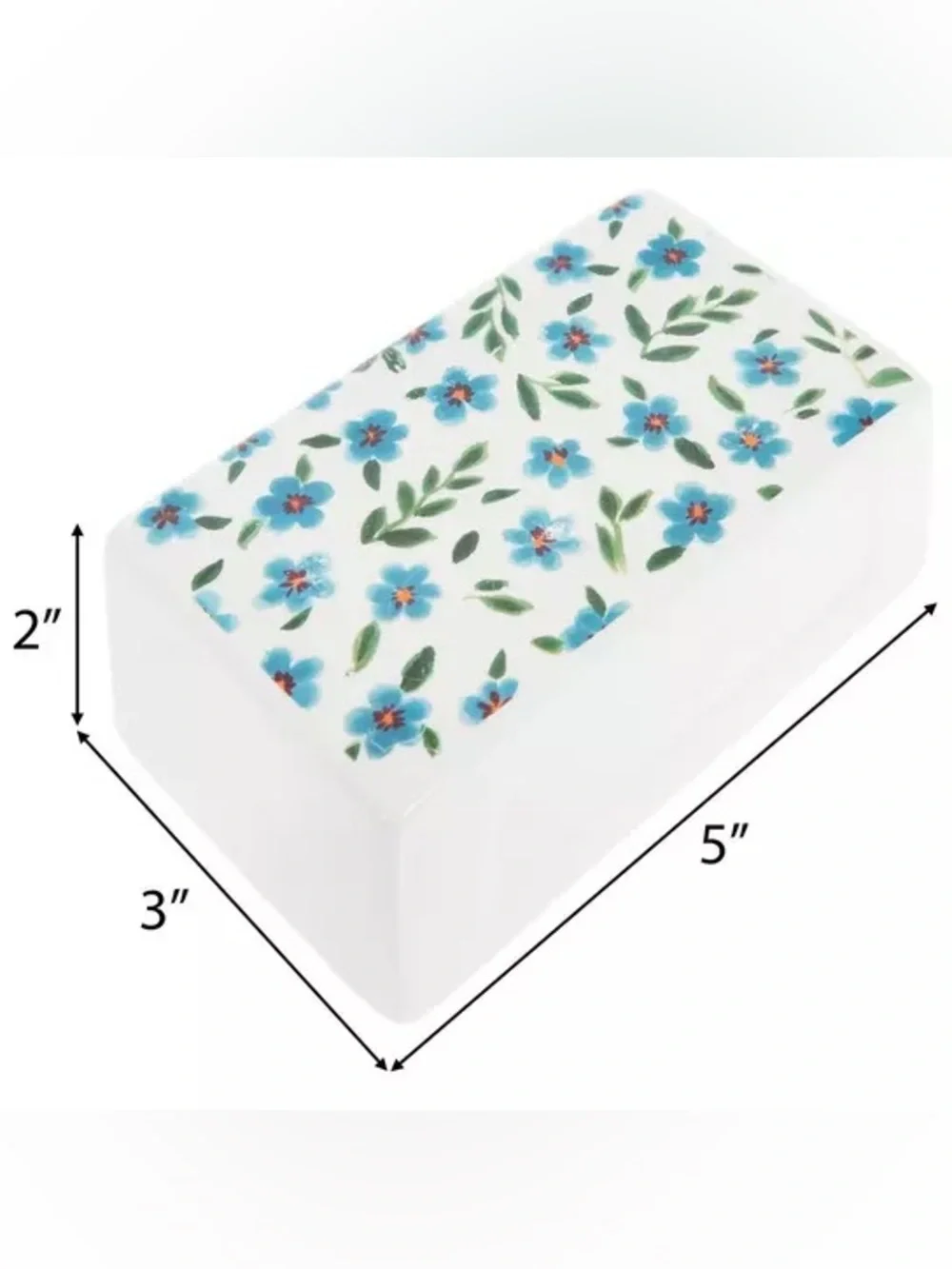 Blue Flowers & Greenery Ceramic Matchbox